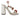 Dolce & Gabbana Dolce & Gabbana White Leather Crystal Keira Heels Sandals Shoes - Sandals