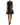 Valentino Valentino Shiny Black Nylon Cut Out A-line Mini Dress - Dresses