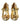 Dolce & Gabbana Dolce & Gabbana Gold Leather Crystal Mary Janes Pumps Shoes - Shoes