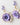 Dolce & Gabbana Dolce & Gabbana Purple Floral Crystal Pearl Drop Clip-On Statement Earrings -