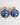 Dolce & Gabbana Dolce & Gabbana Gold Brass Blue Christmas Ball Crystal Drop Clip On Earrings -