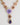 Dolce & Gabbana Dolce & Gabbana Gold Brass Crystal Pearl Purple Floral Pendant Jewelry Necklace -