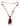 Dolce & Gabbana Dolce & Gabbana Gold Tone Brass Red Crystals Pendant Opera Chain Necklace - Jewelry