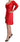 John Galliano John Galliano Red Viscose 3/4 Sleeves Deep Round Neck Sheath Dress - Dresses