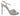 Prada Prada Silver Leather Sandals Ankle Strap Heels Stiletto - Sandals