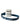 Dolce & Gabbana White Blue Calf Leather Logo Print Strap Airpods Case